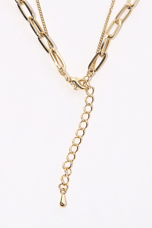 【即納】Le`toile 韓国女性アクセサリー チェーンパールネックレス ゴールド E21FWNE06