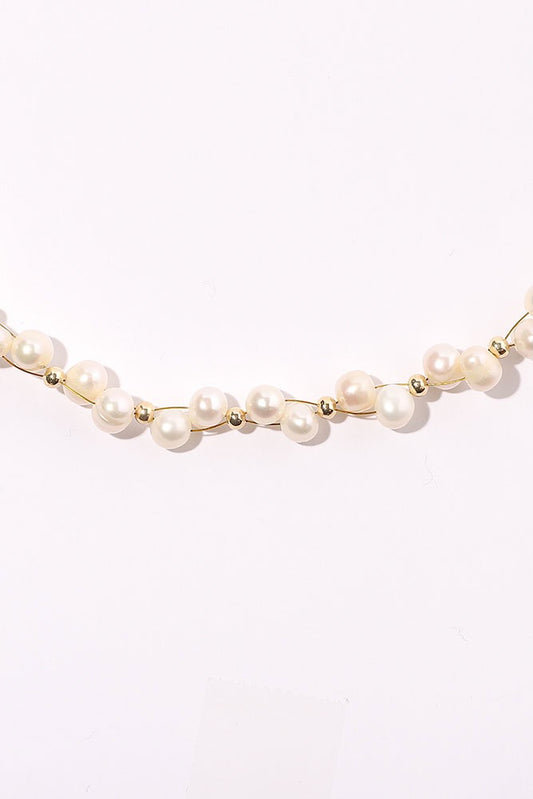 【即納】Le`toile 韓国女性アクセサリー パールネックレス ゴールド E21FWNE46