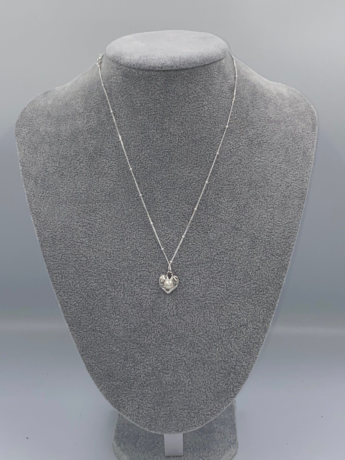 【即納】Le`toile 韓国女性アクセサリー ハートシルバーネックレス 925シルバー