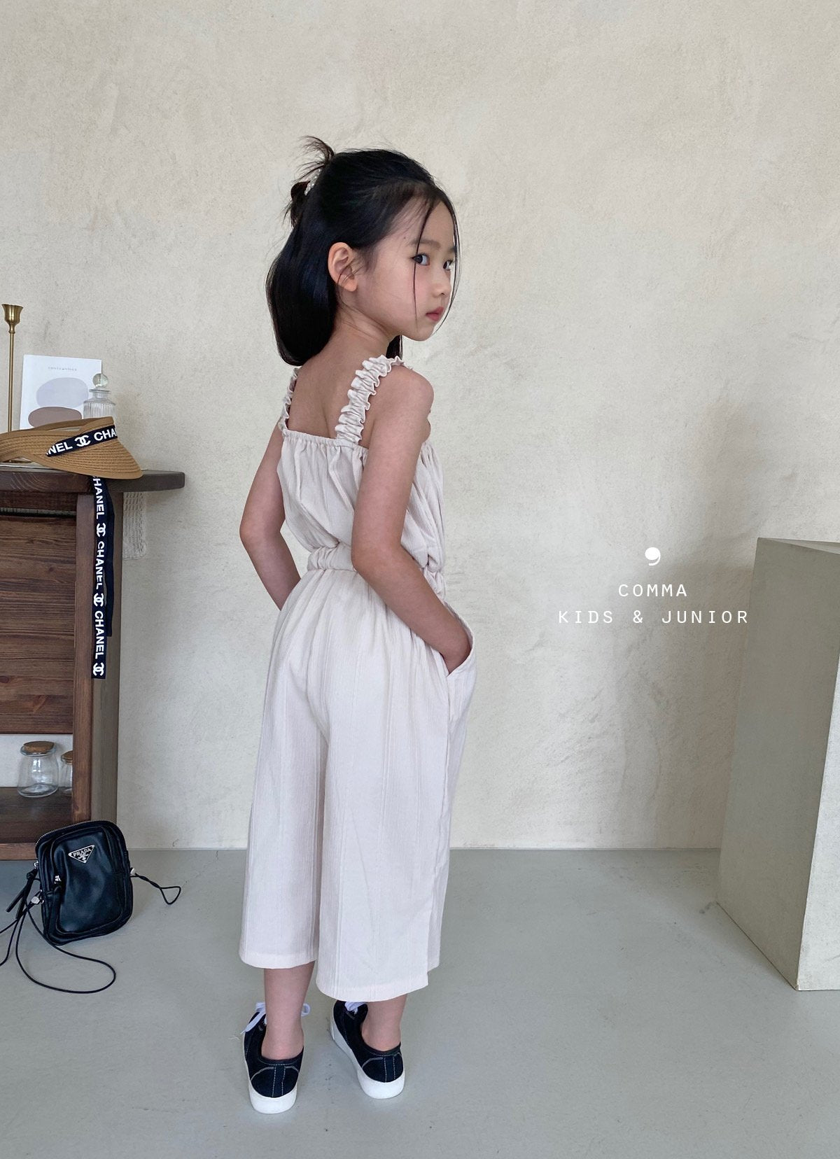 【注文後取り寄せ】韓国子供服 Comma 女の子 子供服 ツーツージャンプスーツ 2色 90-150サイズ