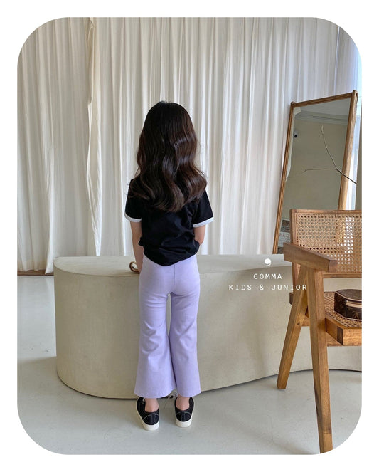 【注文後取り寄せ】韓国子供服 Comma 女の子 子供服 ブーツカットパンツ 2色 80-150サイズ