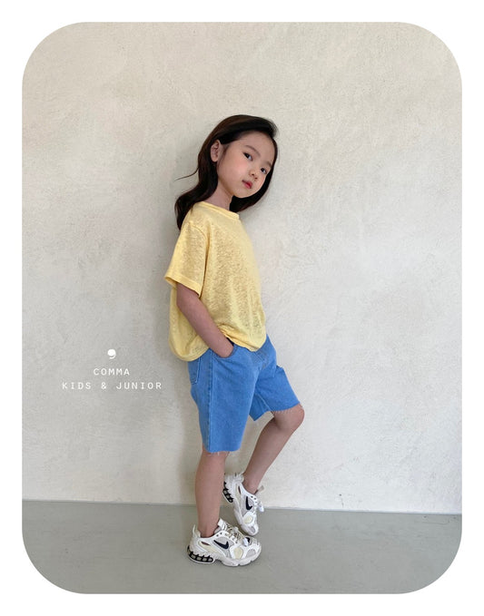 【即納・期末セール品】韓国子供服 Comma 女の子 子供服 バックスリットTシャツ 110サイズ