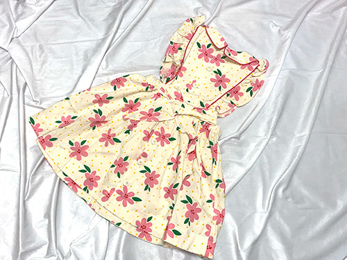 即納・期末セール品 BEBEDEPINO 花柄 ワンピース アイボリー 100/110サイズ