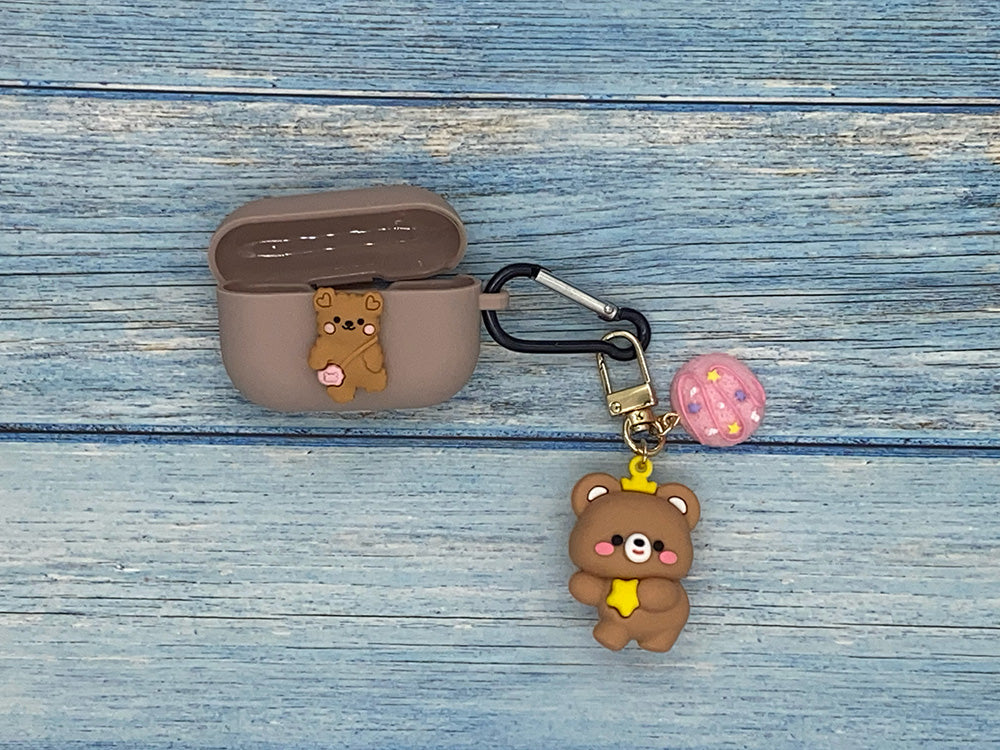 即納・期末セール品 ハンドメイド クマさん AirPods(2世代)ケース アクセサリー付き