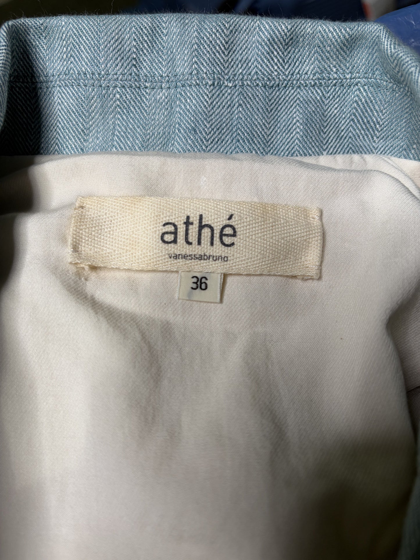 athé アイリッシュリネン ブルージャケット (Size 36)