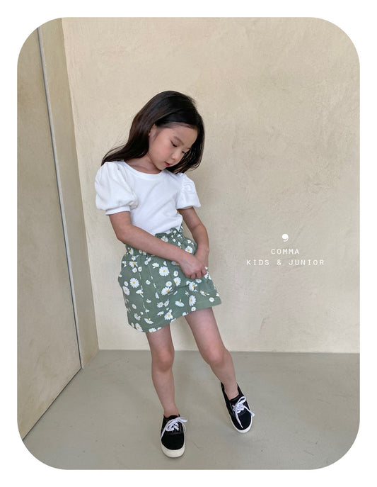 【即納・期末セール品】韓国子供服 Comma 女の子 子供服  花柄スカート 2色 90-150サイズ