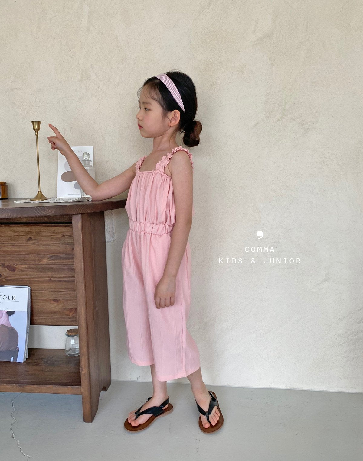 【注文後取り寄せ】韓国子供服 Comma 女の子 子供服  ツーツージャンプスーツ　2色 90-150サイズ