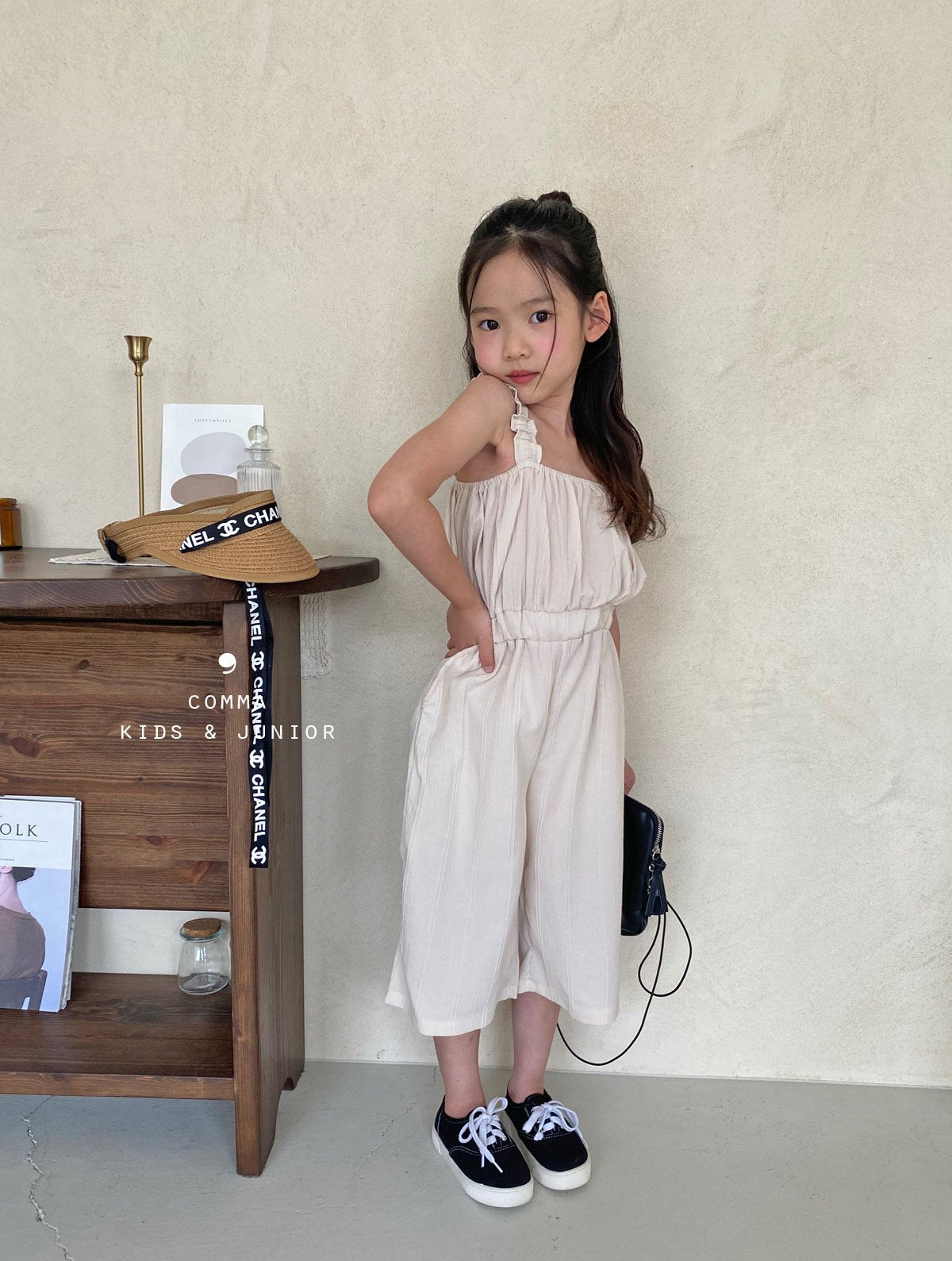 【注文後取り寄せ】韓国子供服 Comma 女の子 子供服 ツーツージャンプスーツ　2色 90-150サイズ