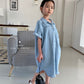 【注文後取り寄せ】韓国子供服 Comma 女の子 子供服  デニムワンピース 2色 80-150サイズ