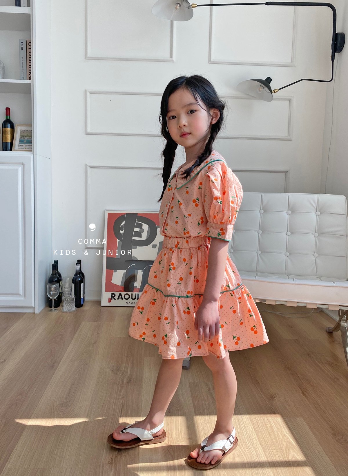 注文後取り寄せ】韓国子供服 Comma 女の子 子供服 チェリー
