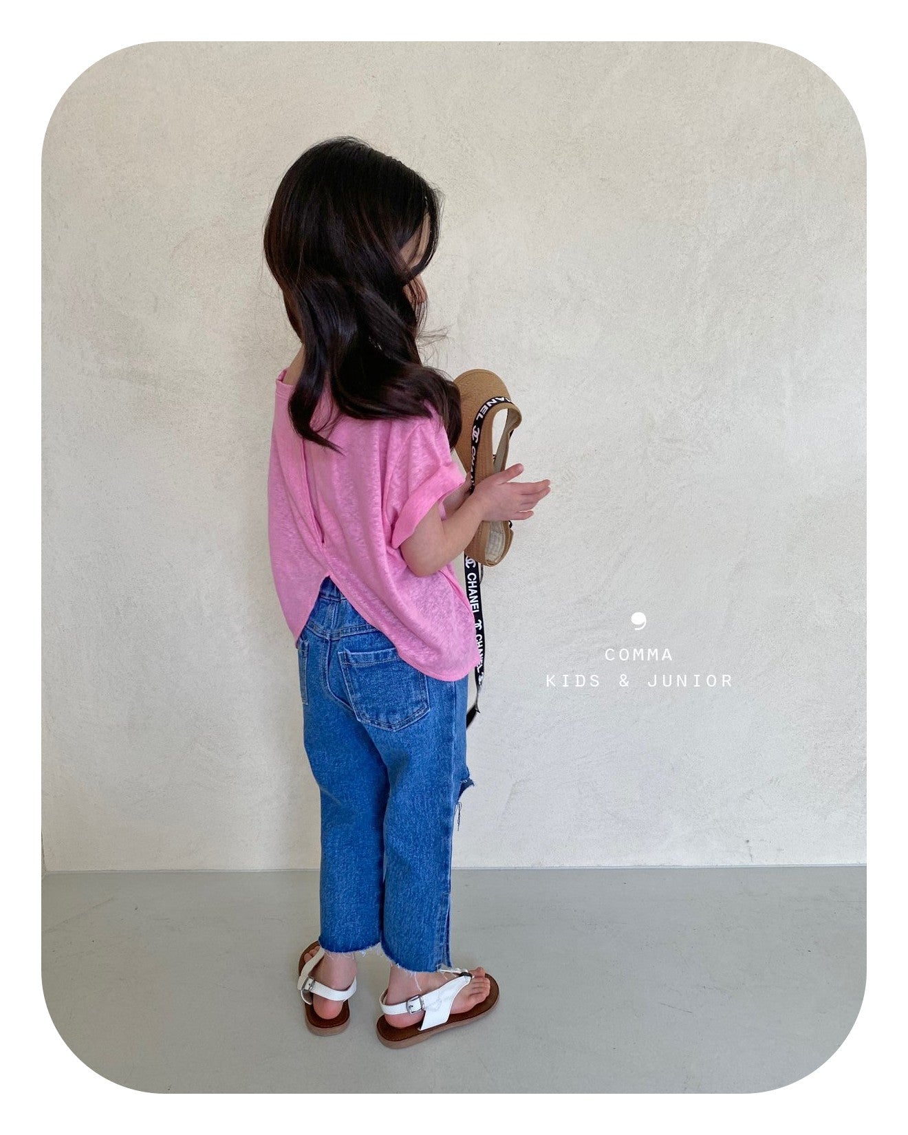 即納・期末セール品】韓国子供服 Comma 女の子 子供服 バックスリットTシャツ 110サイズ – 韓ステム