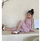 【即納・期末セール品】韓国子供服 Comma 女の子 子供服  フラワープリーツセットアップ 2色 90-150サイズ