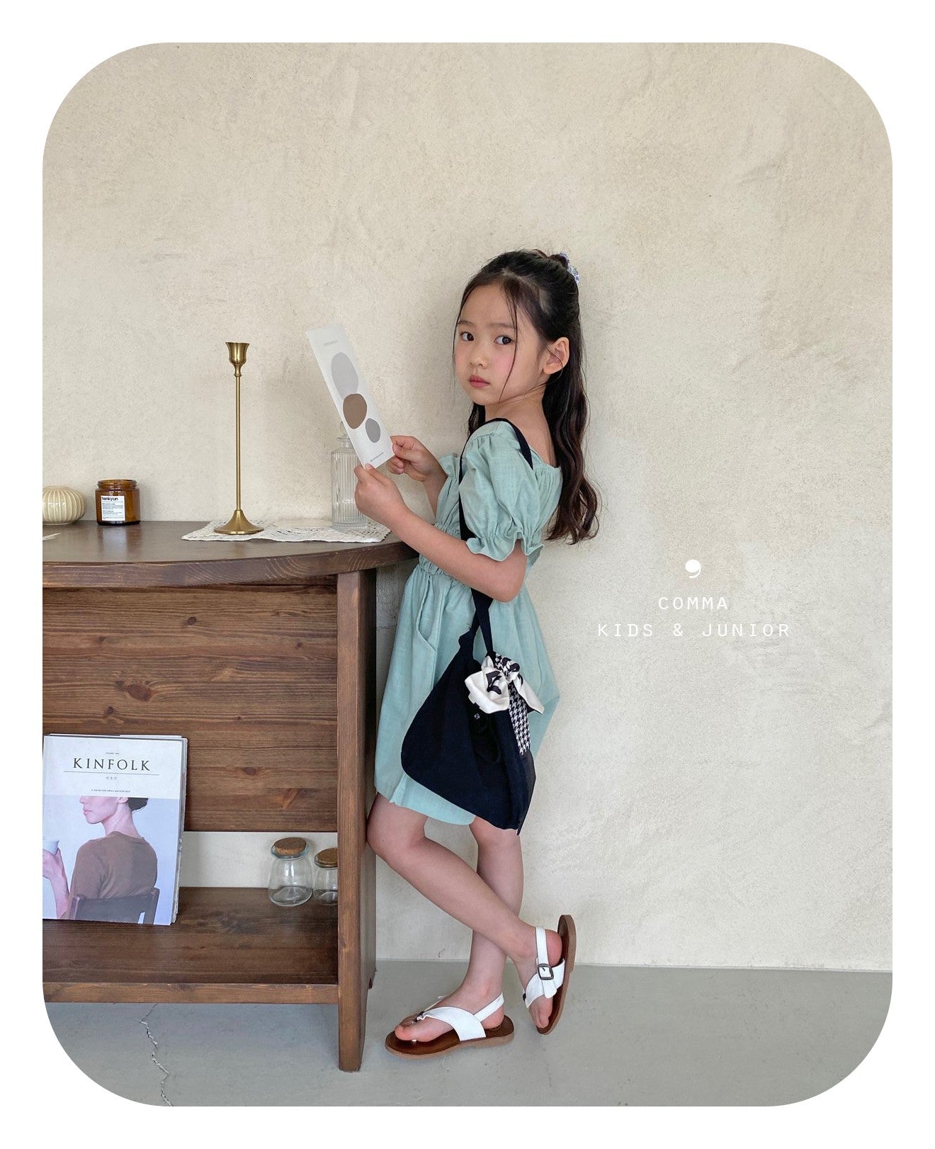 【即納・期末セール品】韓国子供服 Comma 女の子 子供服  バブルジャンプスーツ 2色 90-150サイズ