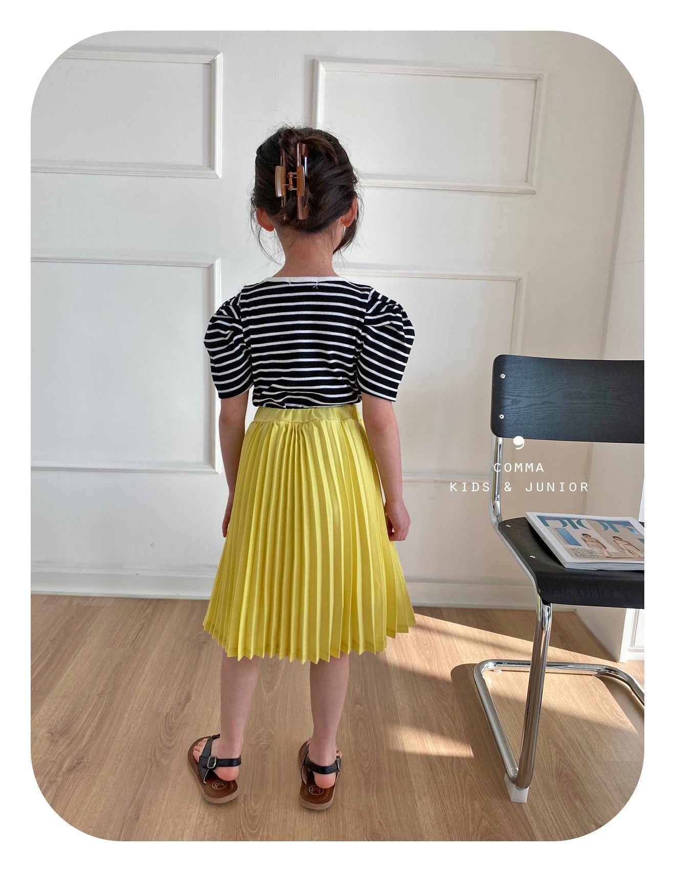 【注文後取り寄せ】韓国子供服 Comma 女の子 子供服  ヨリスカート 2色 80-150サイズ